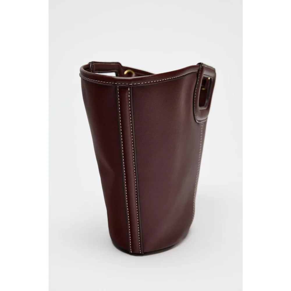 Zara Topstitched Shopper Bag - Picture 3 of 7